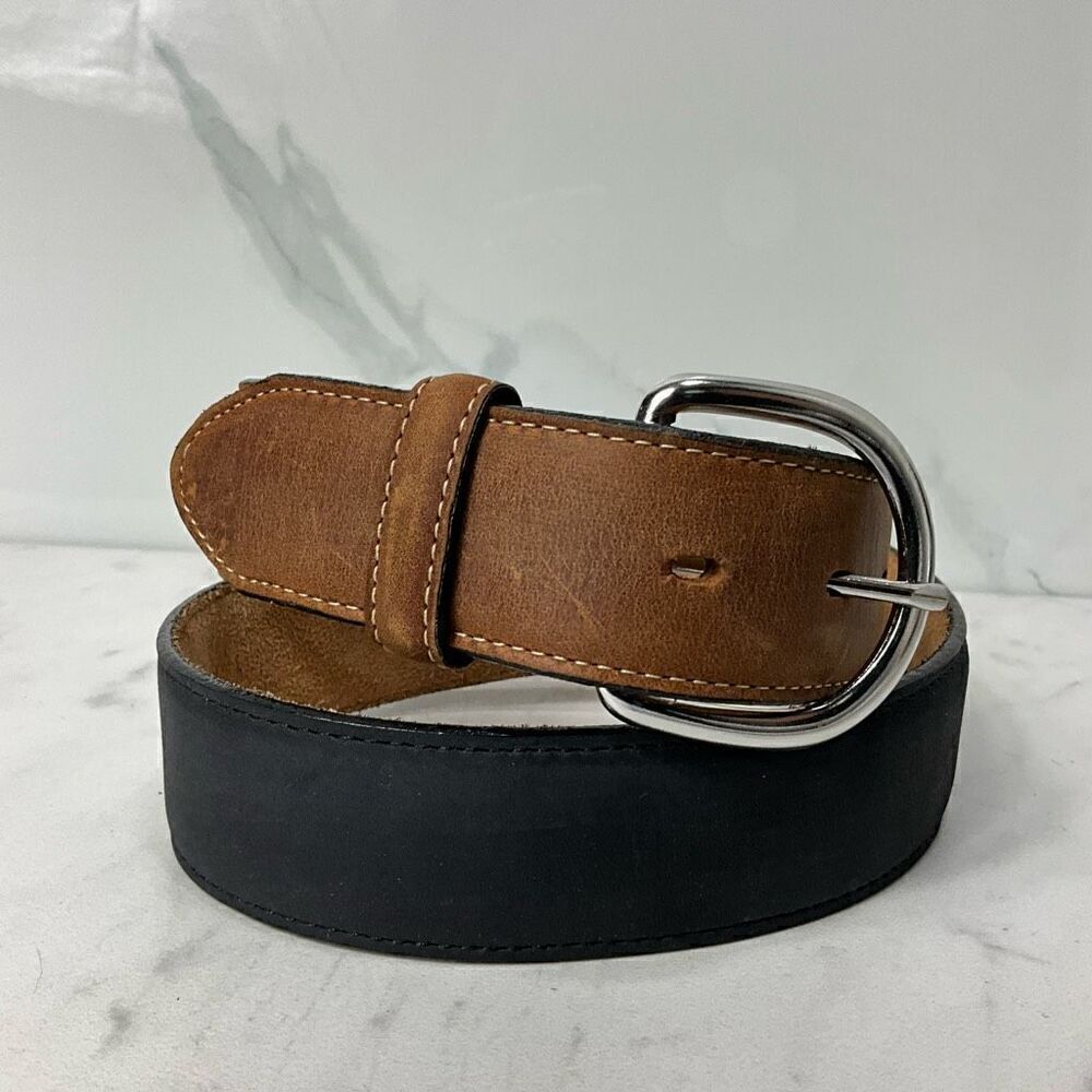 JUSTIN BOOTS Two Tone Leather Belt
